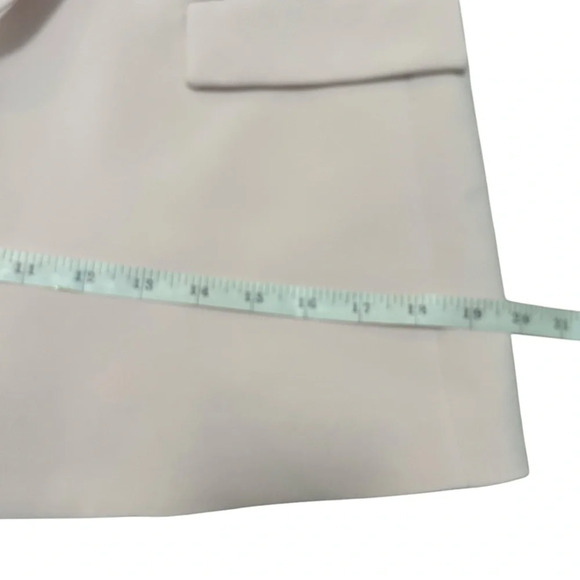 ZARA Basic Blazer Women Sand Pink Cuffed Rolled-Up 3/4 Sleeves Open Front XS NWT - Picture 12 of 13